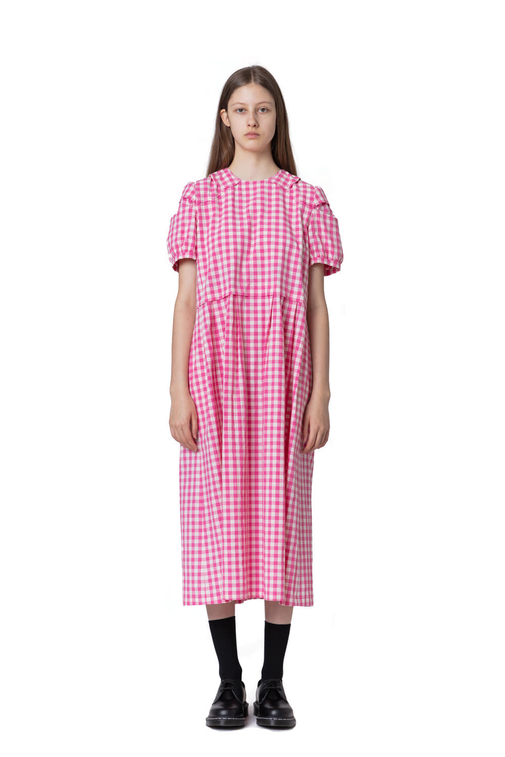 Gingham Check Cut And Move Dress_PK