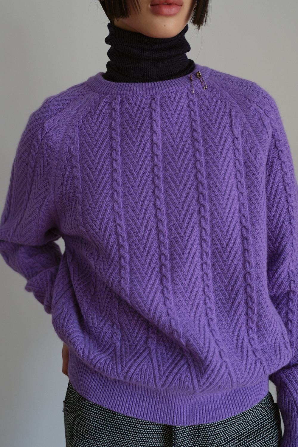 Texture Pullover_Purple